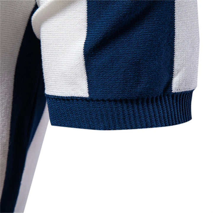 Stravino Stripe Zip Polo