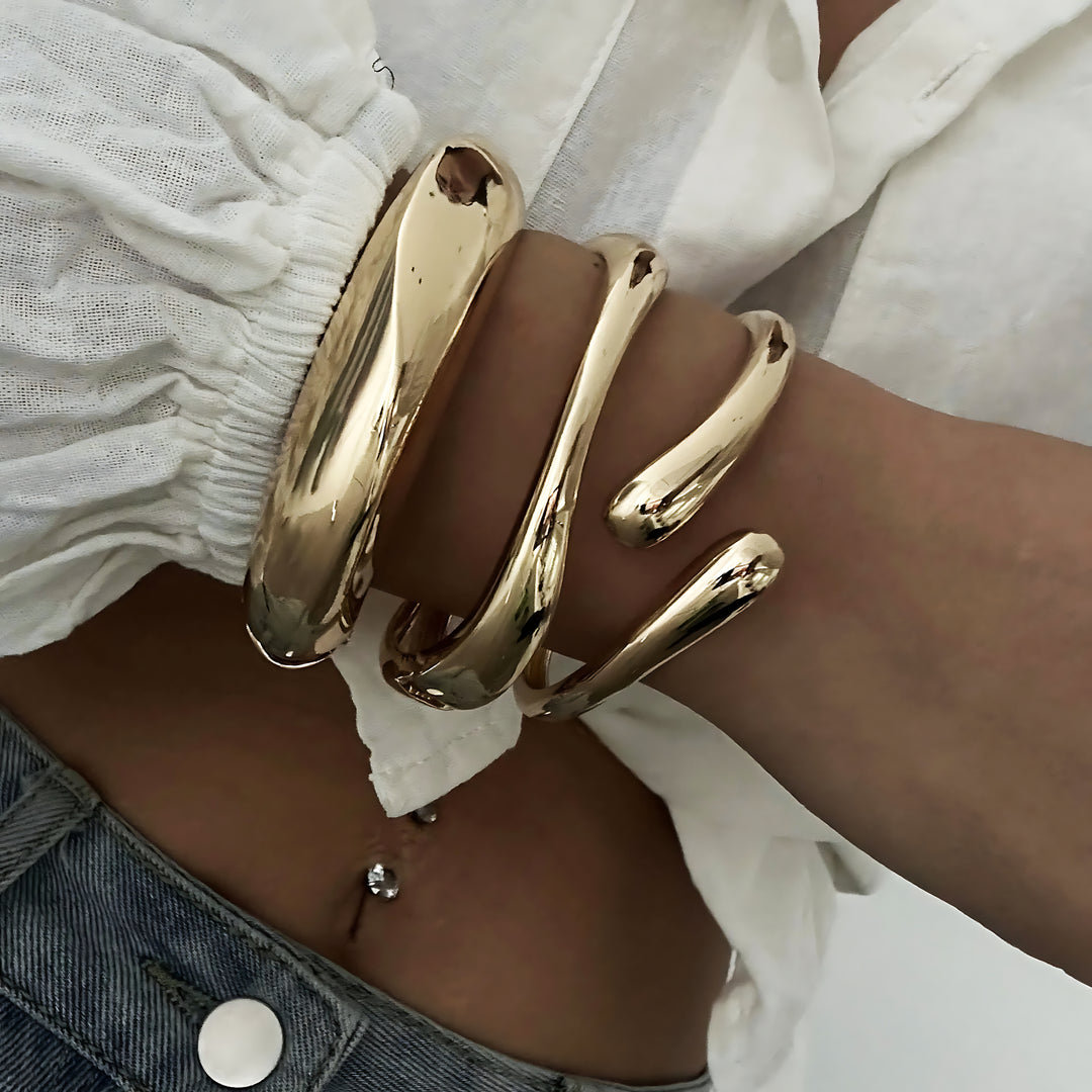 Luna Wave Cuff Set